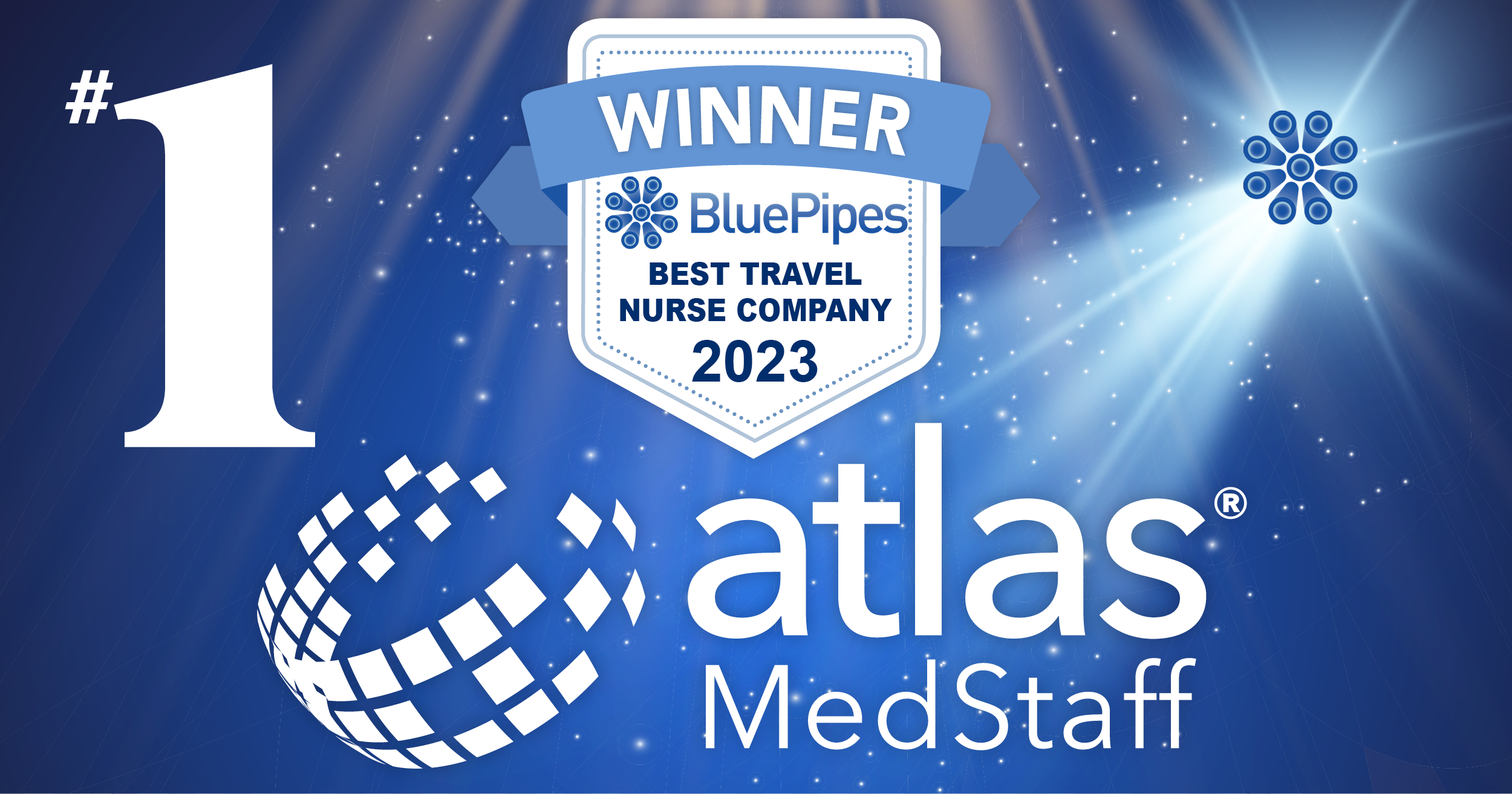 Atlas MedStaff is the highest ranked travel healthcare agency by BluePipes